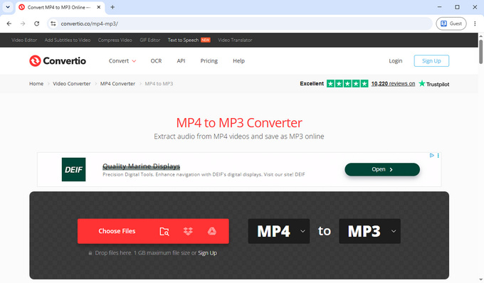 Convertio MP4 to MP3 Converter