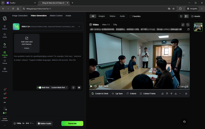 01 Kling AI - gerador de vídeo com IA gratuito