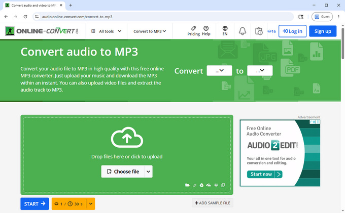 05: Online-Convert MP3 tool