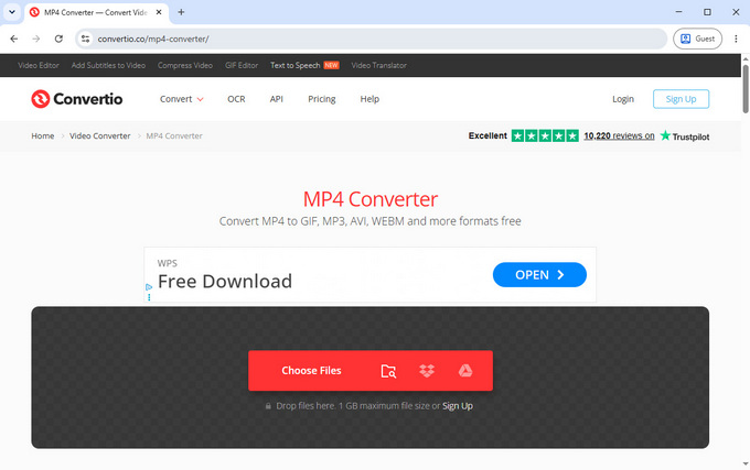 04 Convertio MP4 video converter