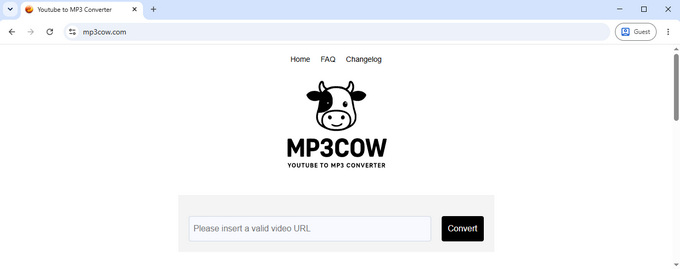 05 MP3Cow 안전한 YouTube MP3 변환기