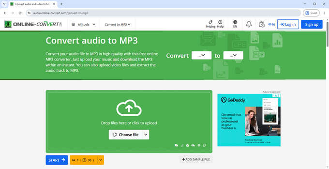 08 Online-Convert 안전한 MP3 파일 변환기