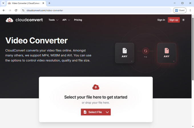 05 convertitore video online CloudConvert