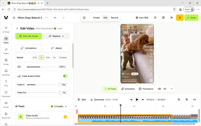 02 VEED YouTube Video Editor Online