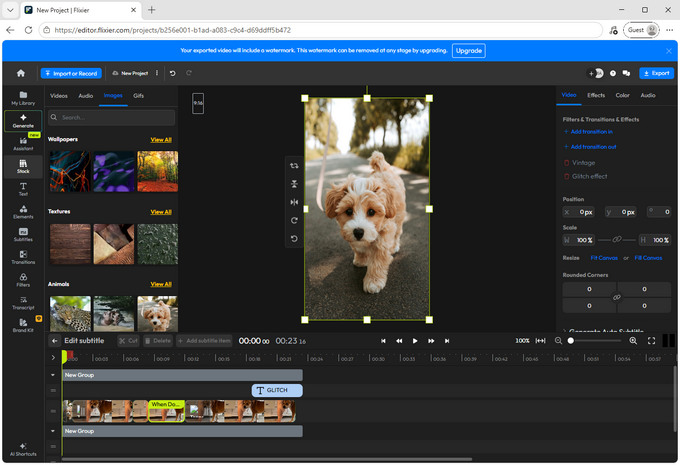 03 Flixier YouTube Editor