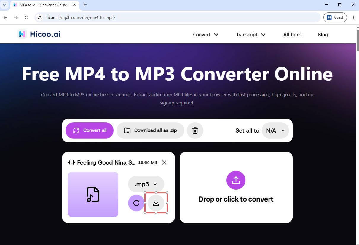 03 MP3 형식으로 동영상 저장